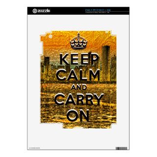 keep calmVintage manhattan art Decal For iPad 2