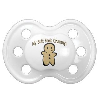 Crummy Butt Cookie Boy Baby Pacifiers