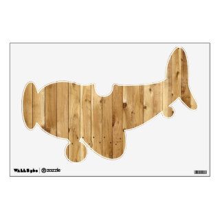 Rustic Barn Wall Made of Pine Wooden Brown Planks Room Decals