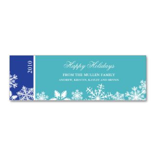 Snowflake Edge Holiday Gift Tag Business Cards