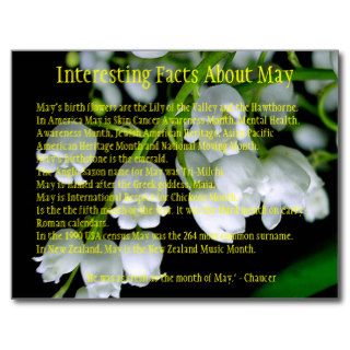 Interesting Facts About May Post Card