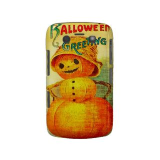 Vintage Halloween Greetings Pumpkin Man Blackberry Bold Case