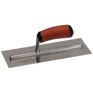 10 1/2 in. x 4 1/2 in. Curved Dura Soft Handle Stainless Steel Finishing Trowel MXS91SSD
