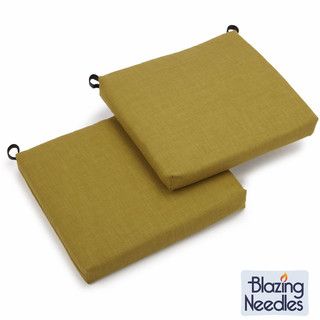 Blazing Needles Solid All weather UV resistant Outdoor Chair Cushions (Set of 2) Blazing Needles Outdoor Cushions & Pillows