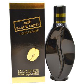 Cafe 'Black Label' Men's 3.4 ounce Eau de Toilette Spray Cafe Men's Fragrances
