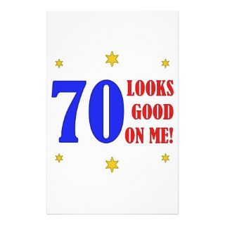 Fun 70th Birthday Gifts Stationery Paper