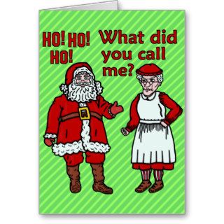Funny Santa Claus & Mrs Christmas Card