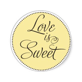Wedding Favor Sticker  Love is Sweet
