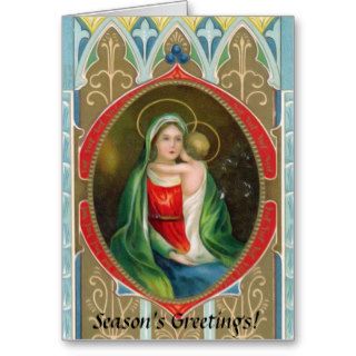 Madonna Mary and Child Vintage Religious Christmas Cards