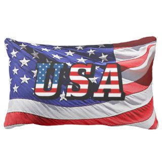 USA   American Flag Throw Pillows