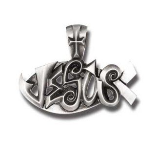 BICO AUSTRALIA PENDANT JEWELRY (E322)   ICHTHYS   Sign of the Fish, "JESUS"   Comes with a Generic Black Rubber Necklace Jewelry