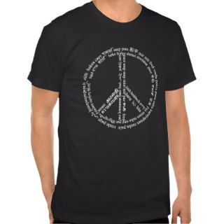 Peace in 65 Different Languages Tee Shirt