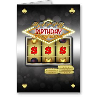 Boyfriend Birthday Greeting Card With Slots And Co