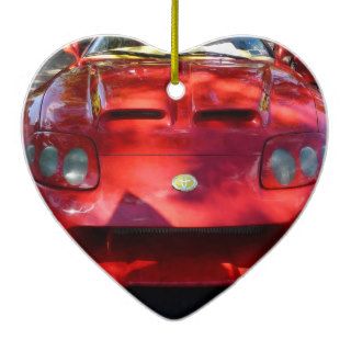 Red Car In Dappled Sunshine Christmas Ornament
