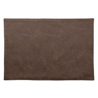 Brown Leather Print Texture Pattern Placemats