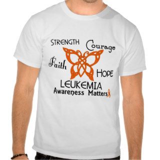 Leukemia Celtic Butterfly 3 T Shirt