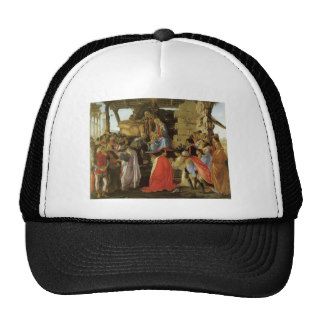Botticelli Renaissance Painting Mesh Hats