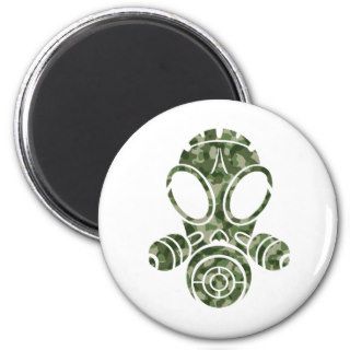 gas mask green green camo magnet