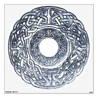 Silver Metallic Celtic Knot Circle Wall Graphic