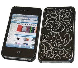 iTALKonline IMPERIAL BLACK GREY Pattern Super Slim Hydro Hard Protective Armour/Case/Skin/Cover/Shell for Apple iPhone 4 4G HD Cell Phones & Accessories