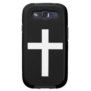 Christian White Cross Galaxy SIII Cases