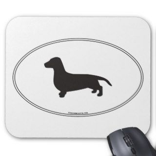 Dachshund Silhouette Mouse Pads