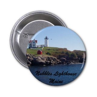 Nubbles Lighthouse Maine Button