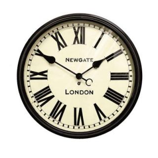 Home Decorators Collection 17.25 in. Round Metal Battersby Wall Clock 0619000210
