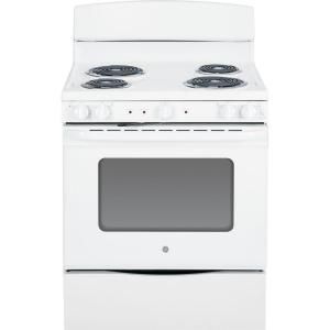 GE 5.0 cu. ft. Electric Range with Self Cleaning Oven in White JB450DFWW