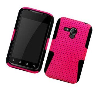 Eagle Cell PHSAMM830NTBKHPK Progressive Hybrid Protective Gummy TPU Mesh Defense Case for Samsung Galaxy Rush M830   Retail Packaging   Black/Hot Pink Cell Phones & Accessories