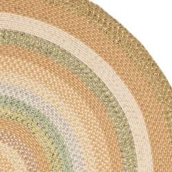 Hand woven Country Living Reversible Tan Braided Rug (6' Round) Safavieh Round/Oval/Square