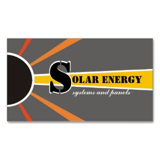 Solar/sun Energy/Power alternative sources Business Cards