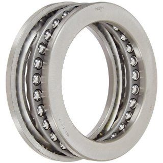 NSK 51118 Thrust Bearing, Single Row, 3 Piece, Grooved Race, Pressed Steel Cage, Metric, 90mm Bore, 120mm OD, 22mm Width, 1900rpm Maximum Rotational Speed, 190000N Static Load Capacity, 60000N Dynamic Load Capacity Thrust Ball Bearings Industrial & S