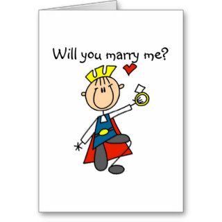 Prince Charming Will You Marry Me Card