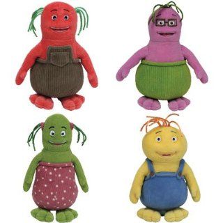 TY Beanie Babies   Set of 4 BOBLINS Cartoon Characters (Set #1   Canada/NZ/Aus Exclusive) Toys & Games