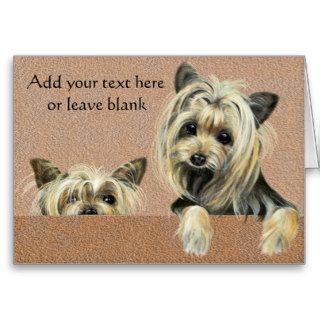 Yorkie Puppy Dog Note card, Thank you cards
