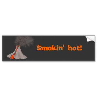 Smokin' Hot Volcano Design Bumper Sticker