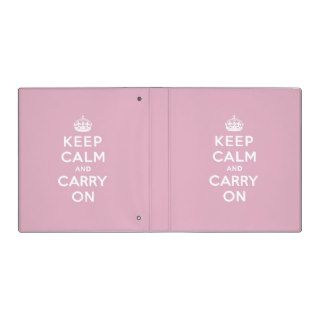 Keep Calm and Carry On Persian Rose Binders