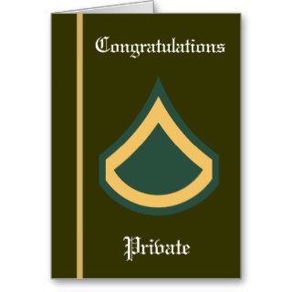 Army PFC Promotion Card