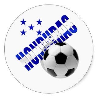 Honduras soccer stars football ball artwork design round stickers
