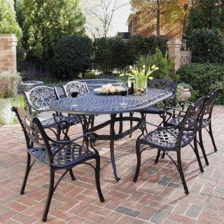 Home Styles 5554 338 Biscayne 7 Piece Outdoor Dining Set, Black Finish  Outdoor And Patio Furniture Sets  Patio, Lawn & Garden