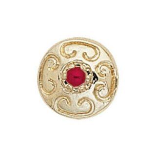 14k Gold Ruby Victorian Bracelet Slide GS338 R Charms Jewelry