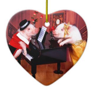 Pig Play It Again Ham Christmas Tree Ornament
