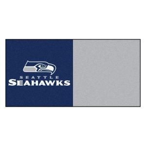 FANMATS Seattle Seahawks 18 in. x 18 in. Carpet Tile (20 Tiles / Case) 8572