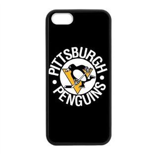 Fashion Funny NHL Pittsburgh Penguins Apple Iphone 5S/5 Phone Case Cover TPU Laser Technology Spend On Hard Plastic Cell Phones & Accessories