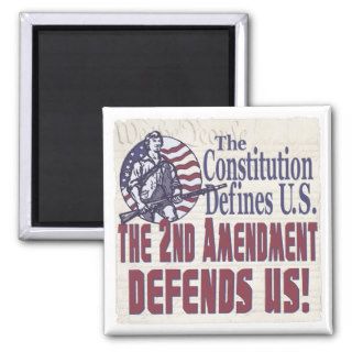 Constitution Defines U.S. 2nd Amendment Defends US Fridge Magnets