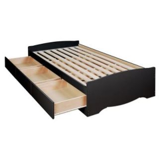 Prepac Sonoma Black Twin 3 Drawer Platform Storage Bed BBT 4100 2K