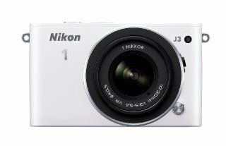 Nikon 1 J3 14.2 MP HD Digital Camera with 10 30mm VR 1 NIKKOR Lens (White)  Camera & Photo
