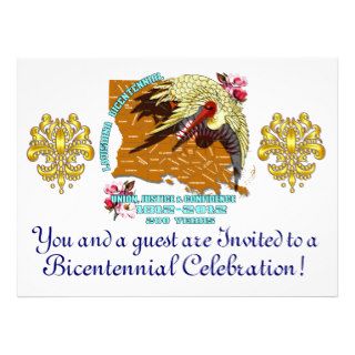 Bicentennial 8.75" x 6.5"  Important Notes Below Personalized Invitation