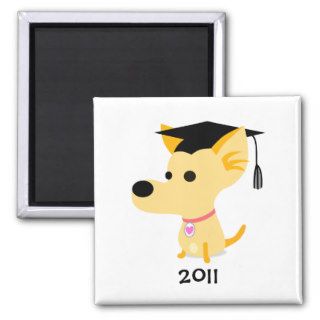 Funny Graduation Dog Fridge Magnets